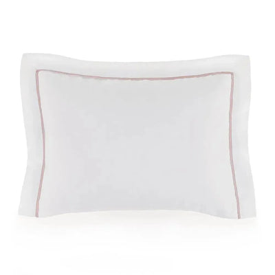 Fronha Avulsa Baby Dolce 100% Algodão Egípcio Branco / Rosa Trussardi