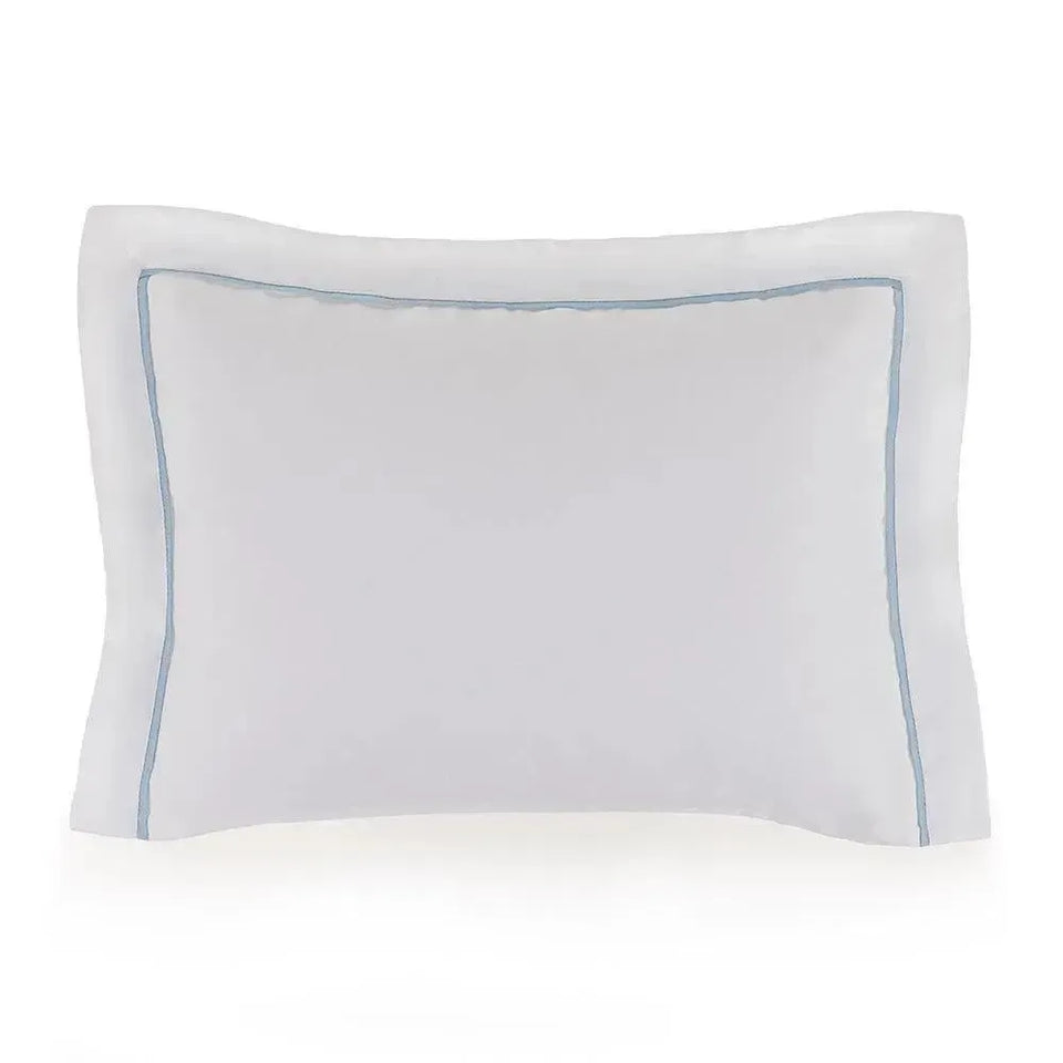 Fronha Avulsa Baby Dolce 100% Algodão Egípcio Branco / Soft Blue Trussardi