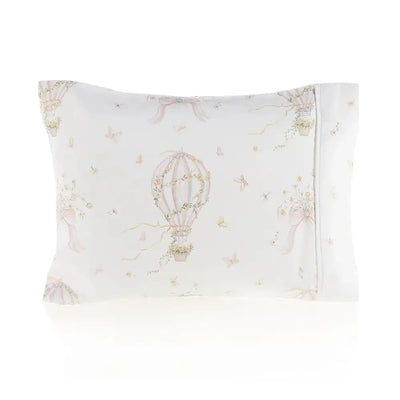 Fronha Avulsa Baby Felice 100% Algodão Egípcio Branco / Rosa Trussardi