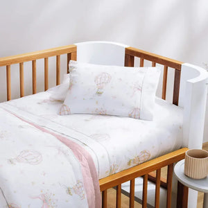 Fronha Avulsa Baby Felice 100% Algodão Egípcio Branco / Rosa Trussardi