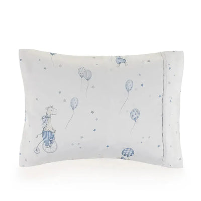 Fronha Avulsa Baby Incanto 100% Algodão Egípcio Branco / Azul Trussardi