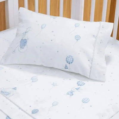 Fronha Avulsa Baby Incanto 100% Algodão Egípcio Branco / Azul Trussardi