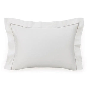 Fronha Portello 300 Fios 100% Algodão Egípcio Branco / Legno 50x70cm Trussardi