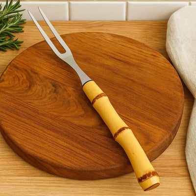 Garfo Trinchante em Bambu Natural