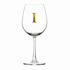 Taça Bordeaux Vinho 600ml em Cristal Ecológico Madison Letra Dourada Personalizável