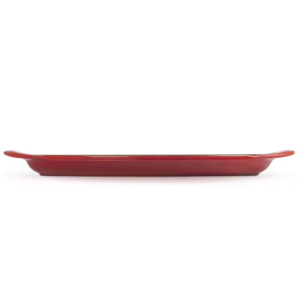 Grelha Lisa Oval Tradicional Vermelha 31cm Le Creuset