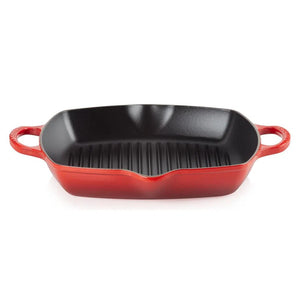 Grelha Quadrada Funda Signature Vermelha 30cm Le Creuset