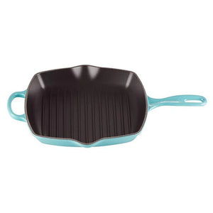 Grelha Quadrada Signature Azul Caribe 26cm Le Creuset