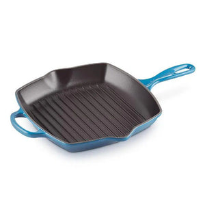 Grelha Quadrada Signature Azul Marseille 26cm Le Creuset