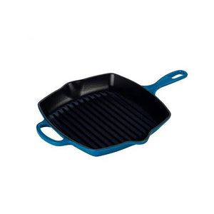 Grelha Quadrada Signature Azul Marseille 26cm Le Creuset