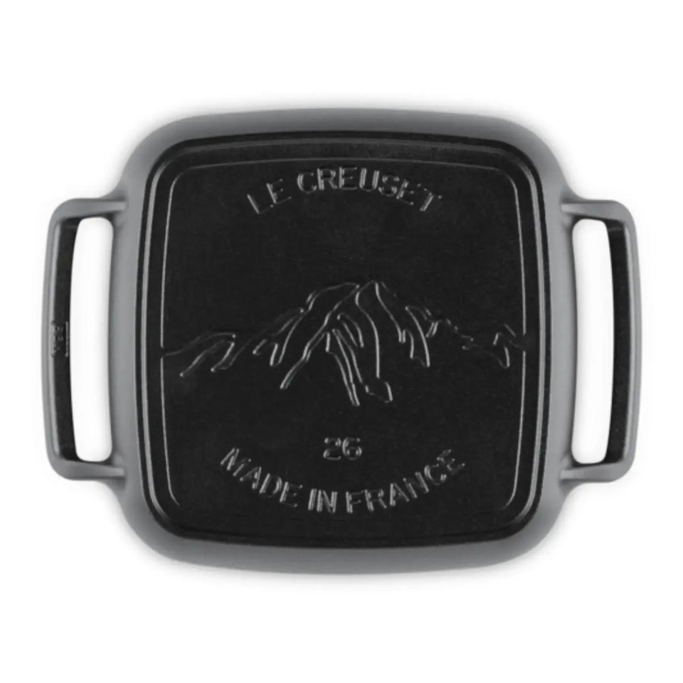 Grelha Quadrada com Alças Alpine Matte Black 26cm Le Creuset