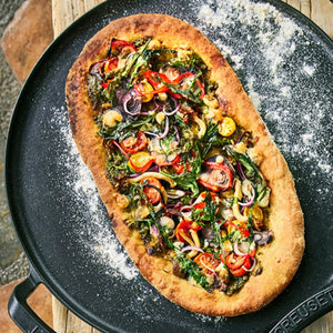 Grelha Redonda para Pizza com Alças Alpine Matte Black 35cm Le Creuset