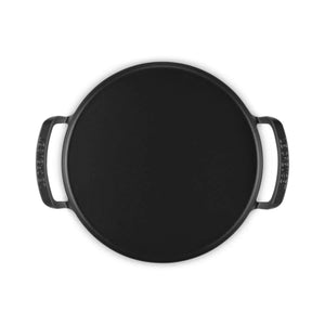 Grelha Redonda para Pizza com Alças Alpine Matte Black 35cm Le Creuset