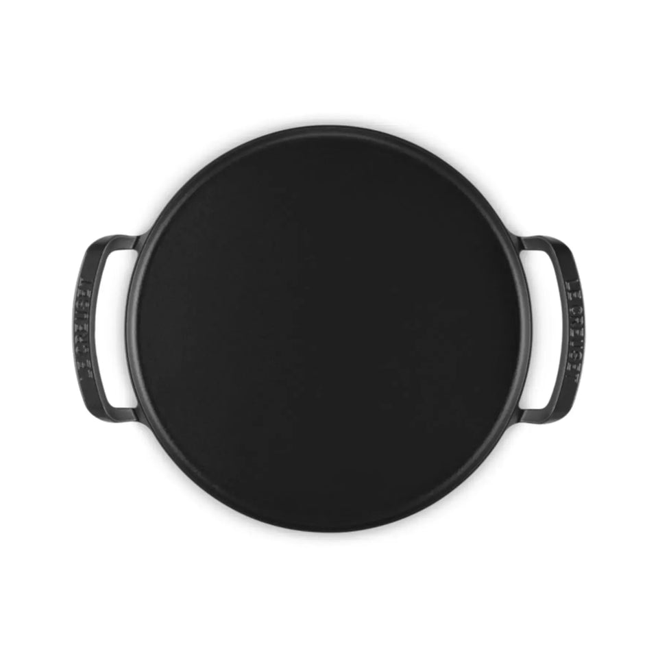 Grelha Redonda para Pizza com Alças Alpine Matte Black 35cm Le Creuset