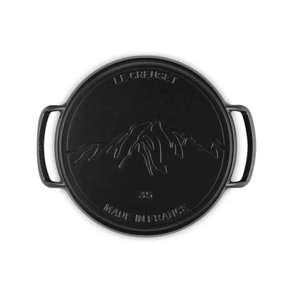 Grelha Redonda para Pizza com Alças Alpine Matte Black 35cm Le Creuset