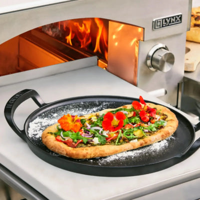 Grelha Redonda para Pizza com Alças Alpine Matte Black 35cm Le Creuset