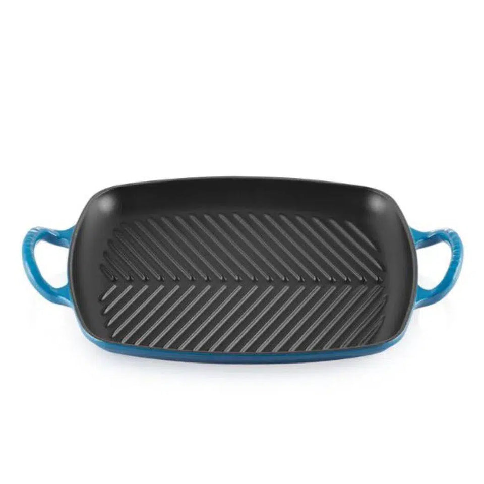 Grelha Retangular Rasa Signature Azul Marseille 30cm Le Creuset