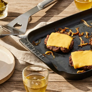 Grelha Retangular com Alças Alpine Matte Black 40cm Le Creuset