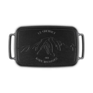 Grelha Retangular com Alças Alpine Matte Black 40cm Le Creuset
