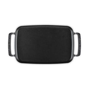 Grelha Retangular com Alças Alpine Matte Black 40cm Le Creuset