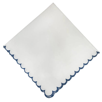 Guardanapo 100% Algodão Bordado Azul