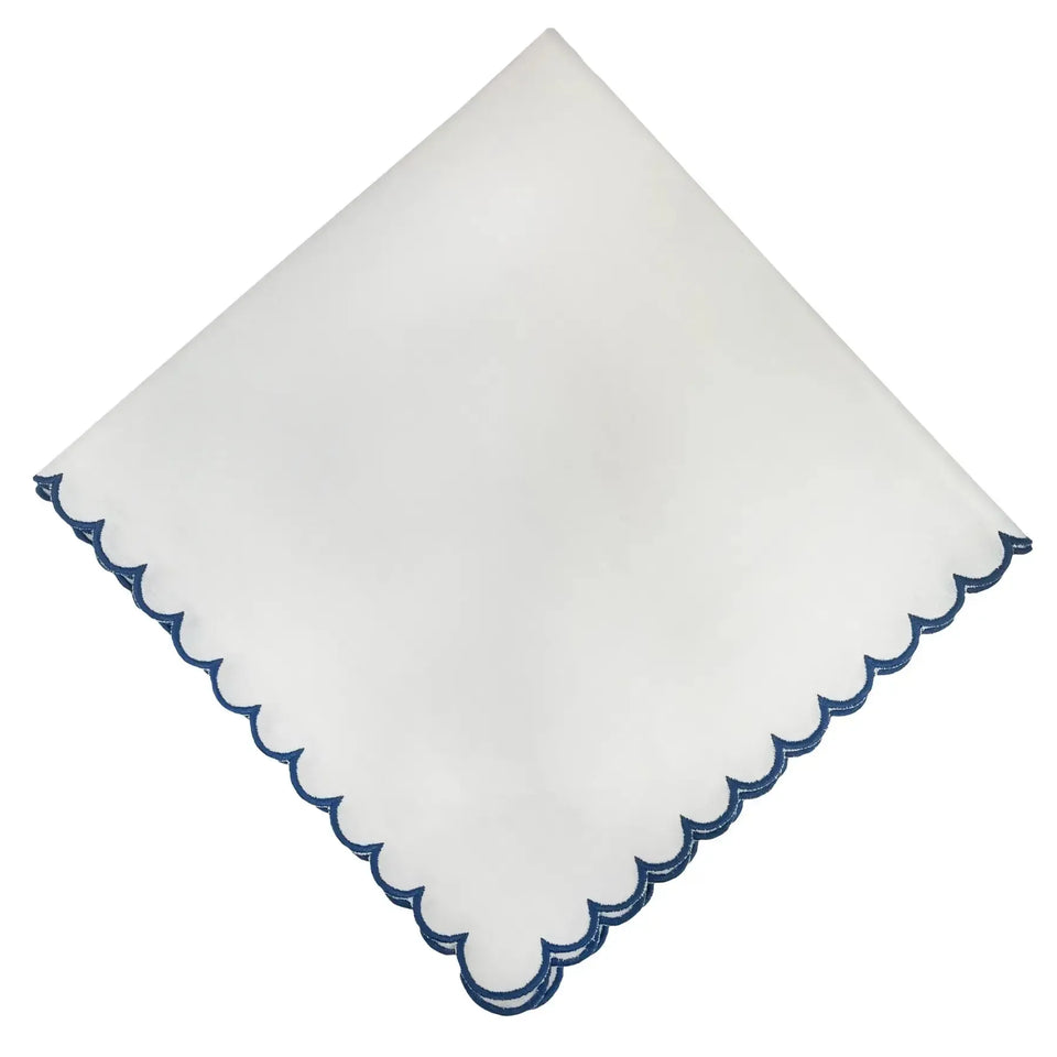 Guardanapo 100% Algodão Bordado Azul