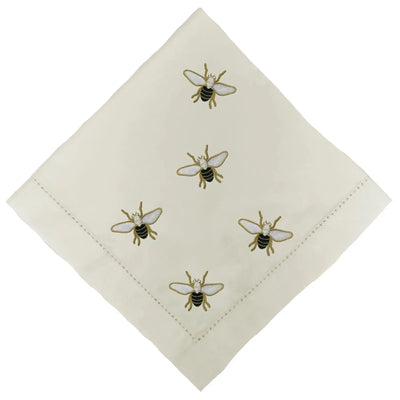 Guardanapo 100% Algodão Ponto Ajour Cru Abelha