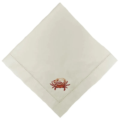 Guardanapo 100% Algodão Ponto Ajour Cru Caranguejo Ocre