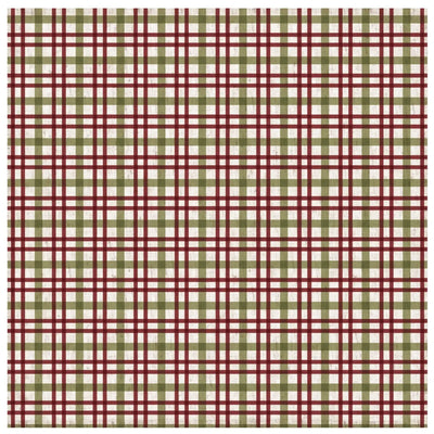 Guardanapo Xadrez Linho Vermelho e Verde Natal