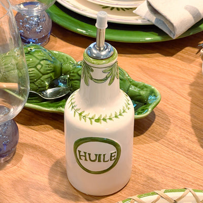 Garrafa para Azeite Relevo Flor de Alcachofra