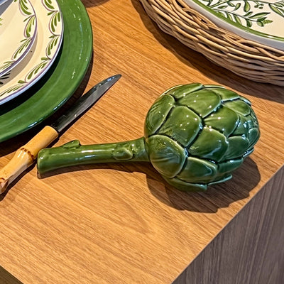 Adorno Cerâmica Alcachofra Verde