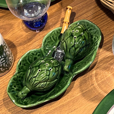 Saleiro Cerâmica Alcachofra Verde