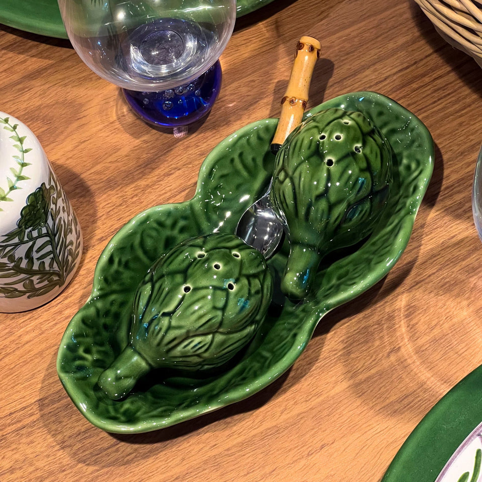 Saleiro Cerâmica Alcachofra Verde