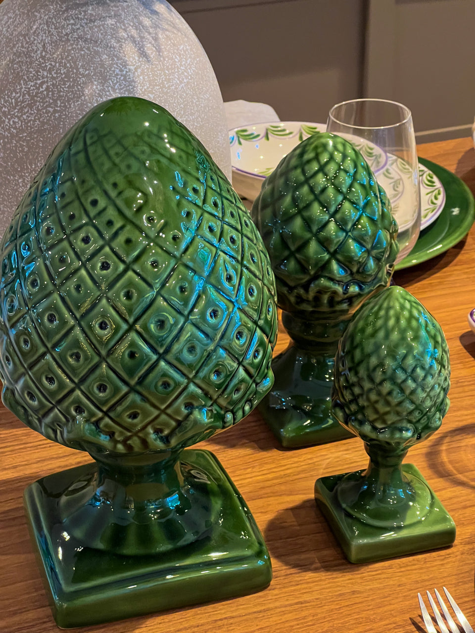 Adorno Pinha América Média Alcachofra Verde