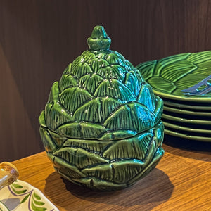 Compoteira Cerâmica Alcachofra Verde