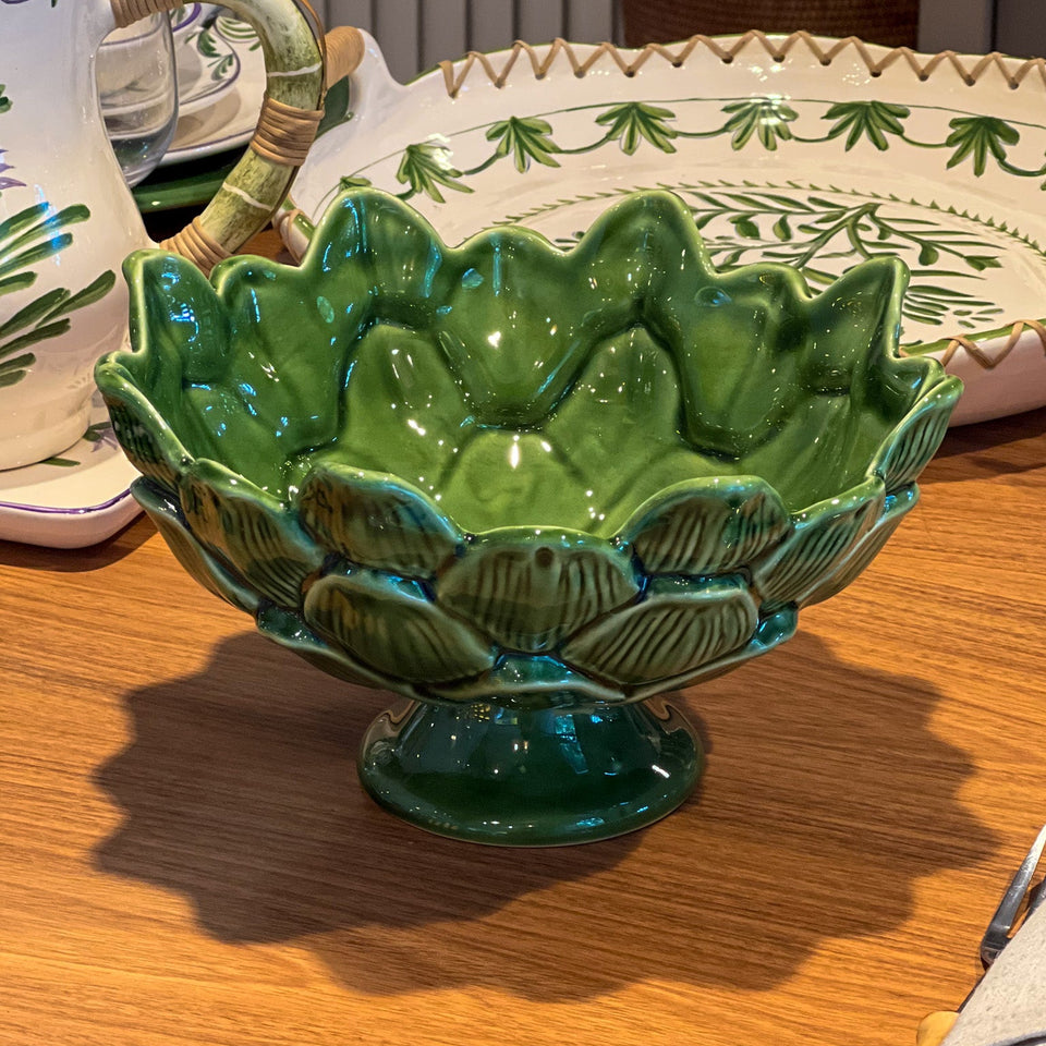 Fruteira Cerâmica Alcachofra Verde