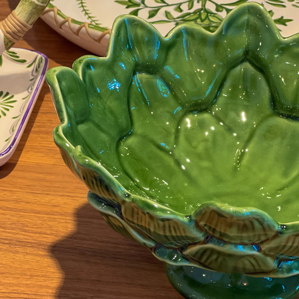 Fruteira Cerâmica Alcachofra Verde
