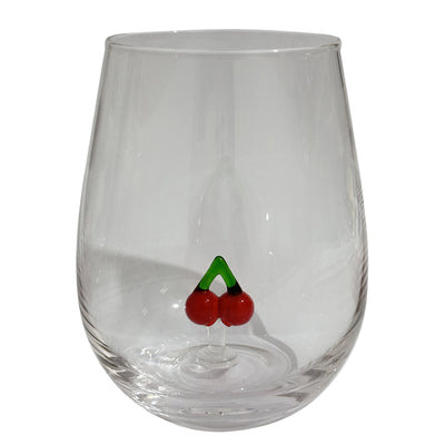 Conjunto 4 Copos Vidro Cereja Natal