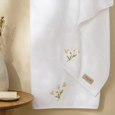 Toalha Banho Margarida Branca Trussardi
