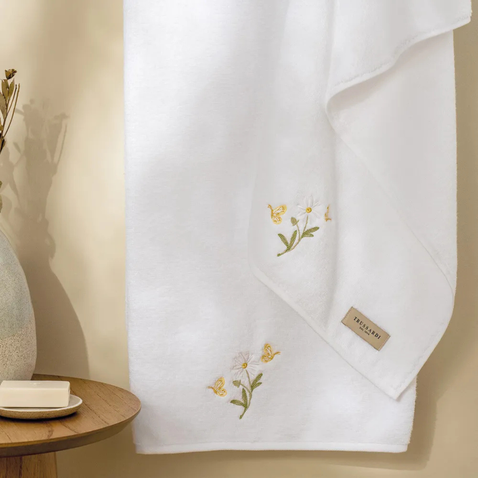 Toalha Banho Margarida Branca Trussardi