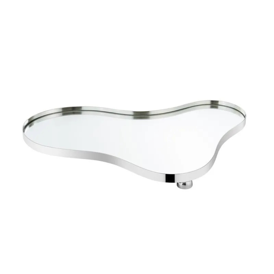 Bandeja Prata com Fundo Espelhado Botanique 66x46cm St. James
