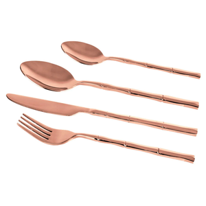 Faqueiro Steel Wood em Aço Inox 24Pçs Cobre Fracalanza