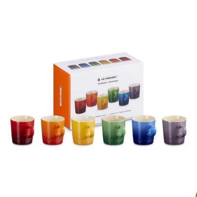 Kit com 6 Canecas 100ml Gift Collection Rainbow Le Creuset