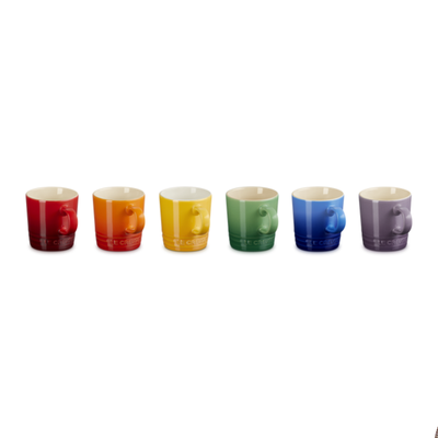 Kit com 6 Canecas 100ml Gift Collection Rainbow Le Creuset
