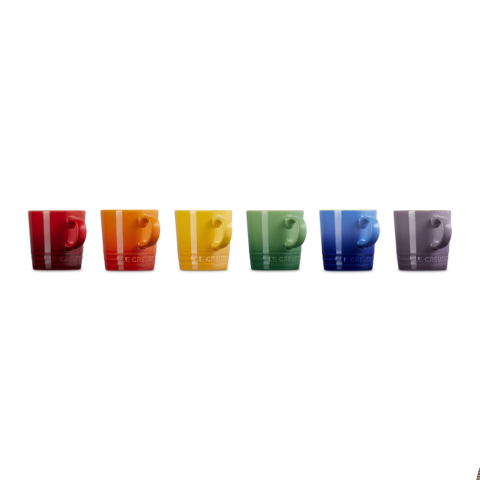 Kit com 6 Canecas 100ml Gift Collection Rainbow Le Creuset