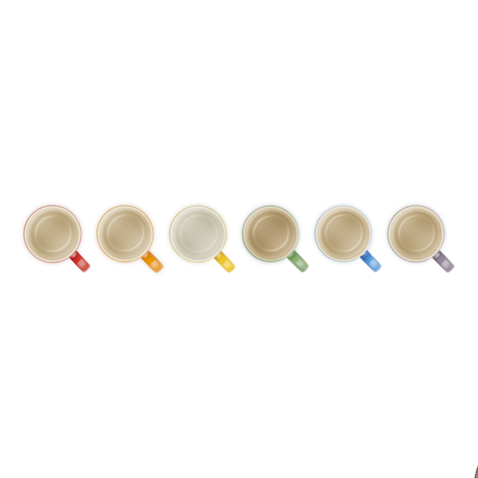 Kit com 6 Canecas 100ml Gift Collection Rainbow Le Creuset