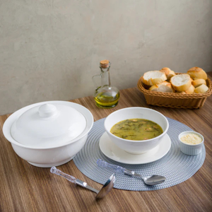 Prato Sobremesa Porcelana Clean Branco 20,5cm Lyor