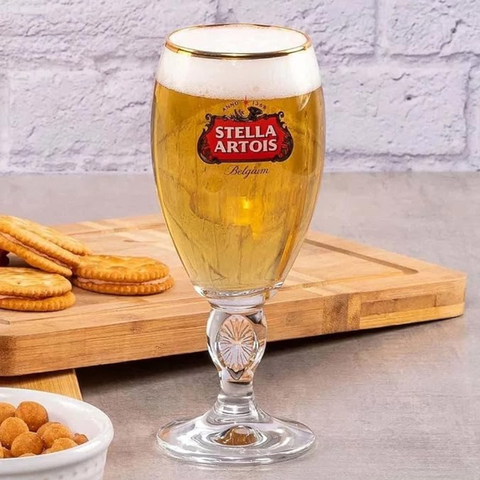 Jogo 4 Taças Vidro para Cerveja Stella Artois 250ml
