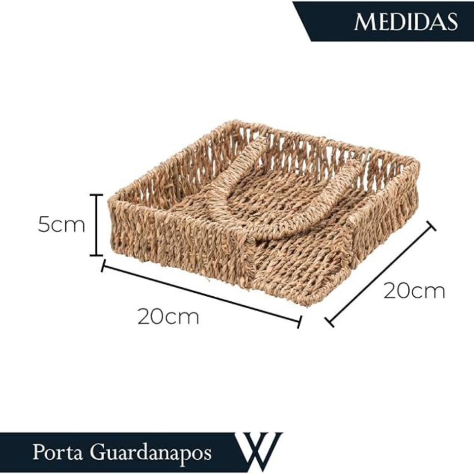 Porta Guardanapos de Sisal 20x5cm