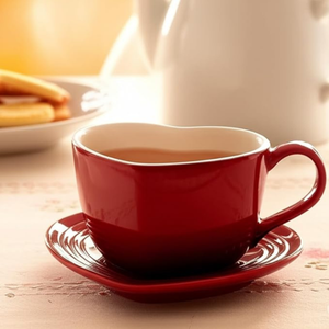 Caneca Cerâmica Coração Vermelha 220ml Le Creuset